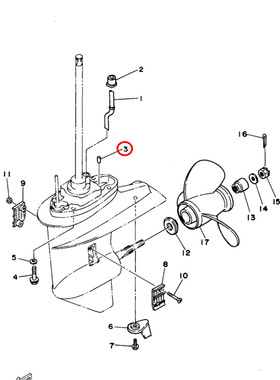 3)2冲30匹合箱定位销翟墨雅马哈舷外船外挂桨机93606-11M24