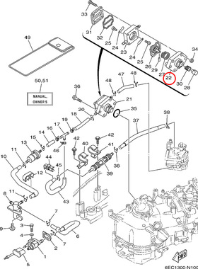 22)翟墨雅马哈舷外机船外挂机橡皮艇冲锋舟67D-24412-00