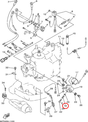 18翟墨雅马哈舷外机船外挂机起动