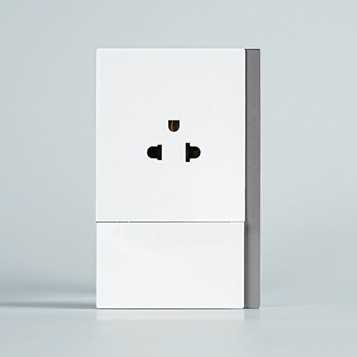 南美钢化玻璃面板泰式圆3孔3孔一位开关16A墙壁插座开关单双控250