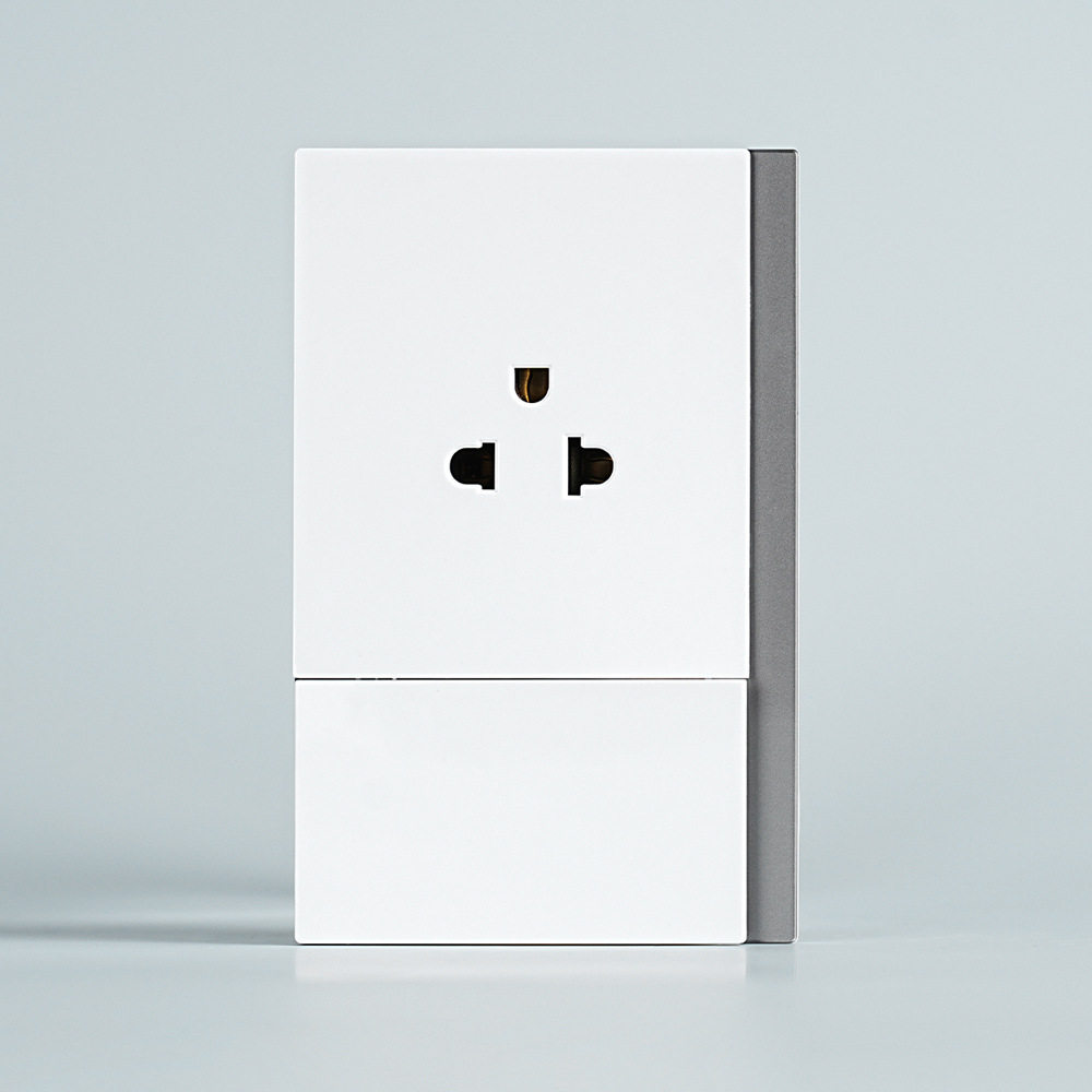 南美钢化玻璃面板泰式圆3孔3孔一位开关16A墙壁插座开关单双控250