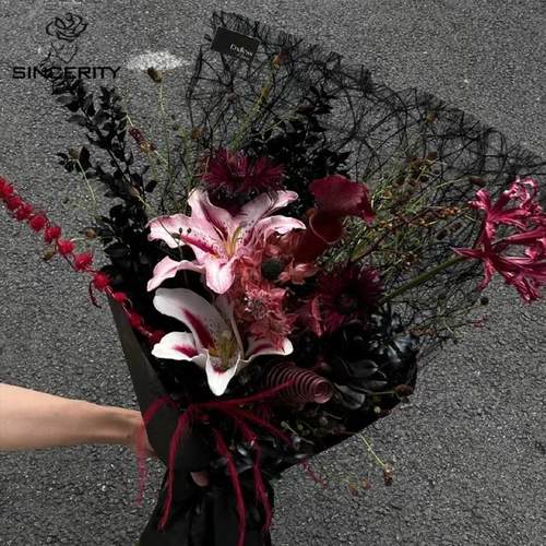 新高质感拉菲系列包装纸鲜花花束内衬纸搭配花艺设计diy包装材料