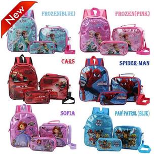 bag Frozen Kindergarten Children's Schoolbag Three-p