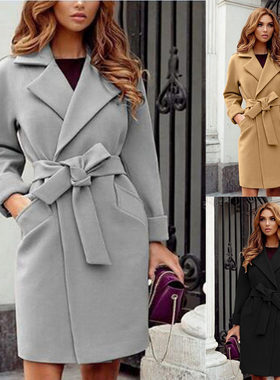 2024 Autumn winter women Fashion long coat jacket 中长款外套