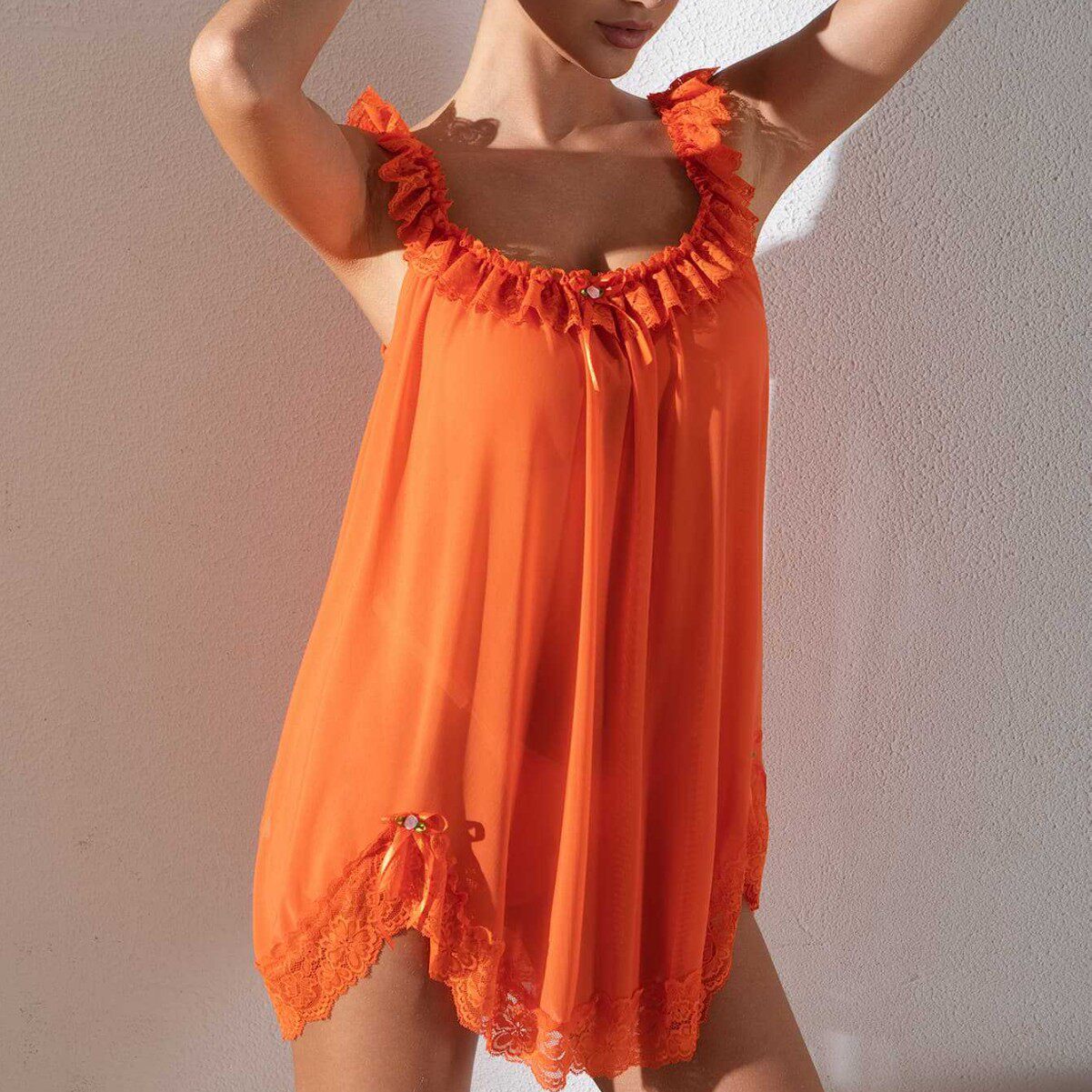 Lingerie Women Nightgown and Thong Comfort Pajamas 性感睡裙
