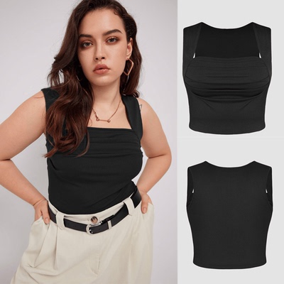 PlussizerwontopSquaNeck