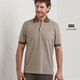 polo衫 CANALI康纳利榛子色和沙色纯棉刺绣男士 短袖