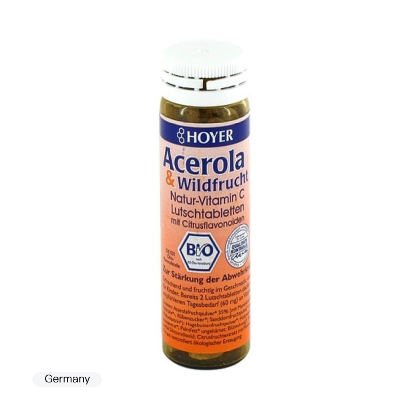 acerola野果天然维生素c药片成人儿童提高免疫力vc60粒【欧洲直邮