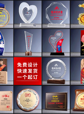 爱心护士节水晶奖杯定制医生护士逆行者医院奖牌定做纪念木授权牌