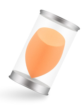 新款超软Q弹橙色斜切粉扑亲水性非乳胶粉扑遇水变大化妆用具粉扑