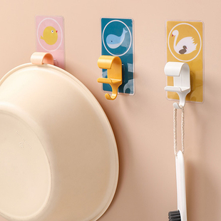 卡通脸盆挂钩免打孔脸盆置物架创意脸盆粘钩挂架壁挂式脸盆置物架