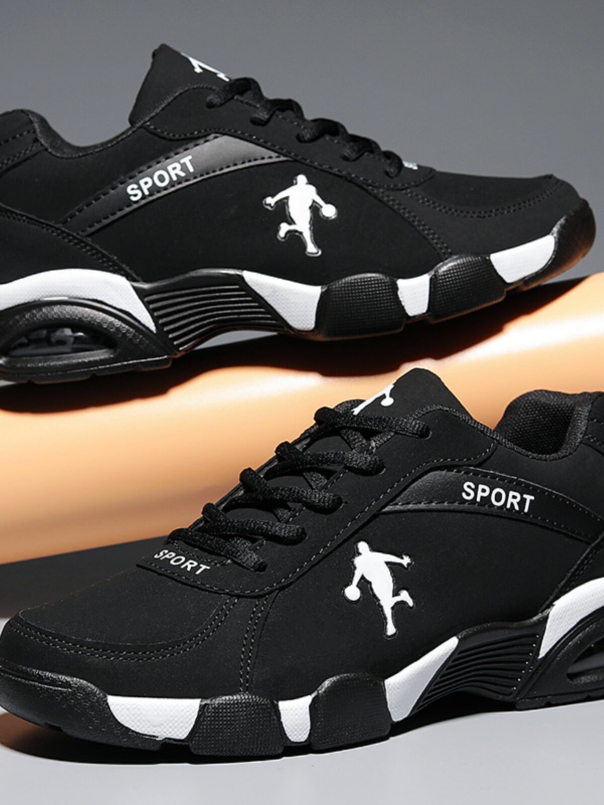 鞋闲子男春秋运动鞋新款休旅游气垫鞋男士防滑874轻跑便步男鞋旅