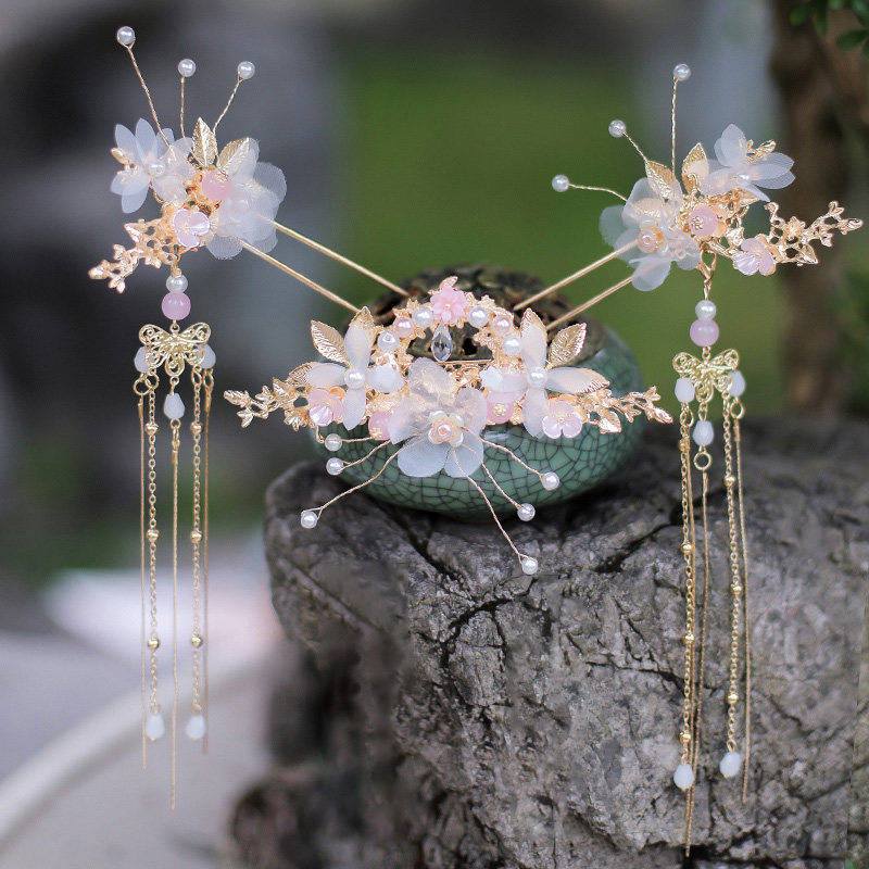 汉服头饰全套发簪子古装发饰超仙女古代流苏古风饰品步摇汉服配饰