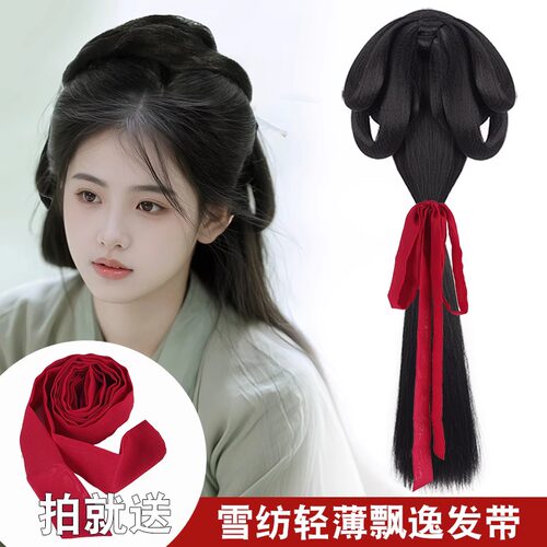 古风假发一体式战国袍后压发髻