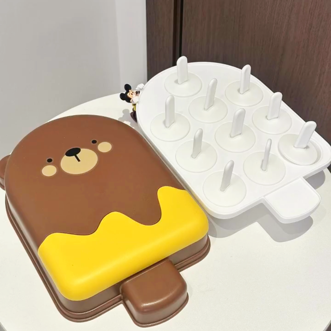 小熊雪糕模具冰棍冰淇淋容器制冰器布丁盒制冰冰棒模具家用自制