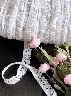 1米价宽2厘米白色弹力棉线花边手工DIY材料优质服装辅料满40包邮