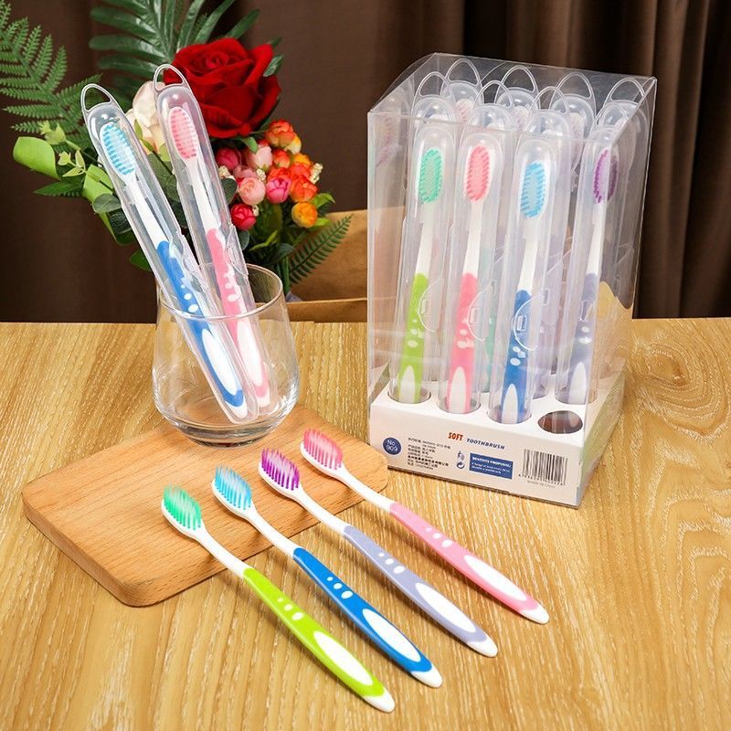 新款独立包装牙刷盒旅行便携式高档细丝旅行牙刷大人成年人软毛