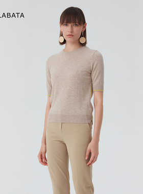 MALABATA纯色通勤羊毛衫早秋上衣女针织衫简约纯色MA253M101357