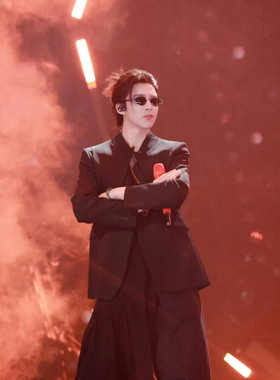 刘宇宁同款复古金属椭圆形墨镜