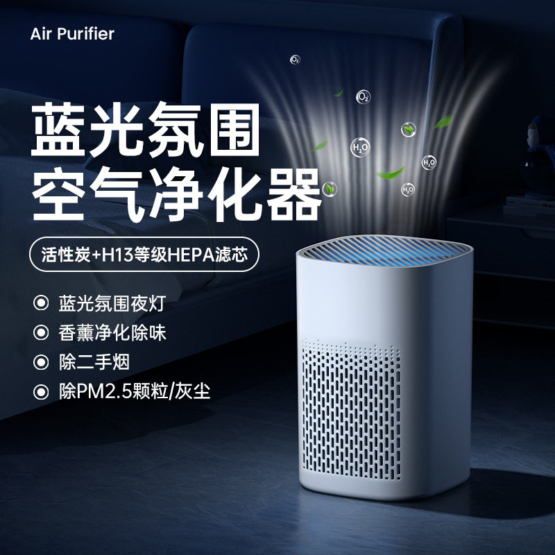 德国2025新款桌面空气净化器家用除烟尘雾霾办公室净化机USB礼品