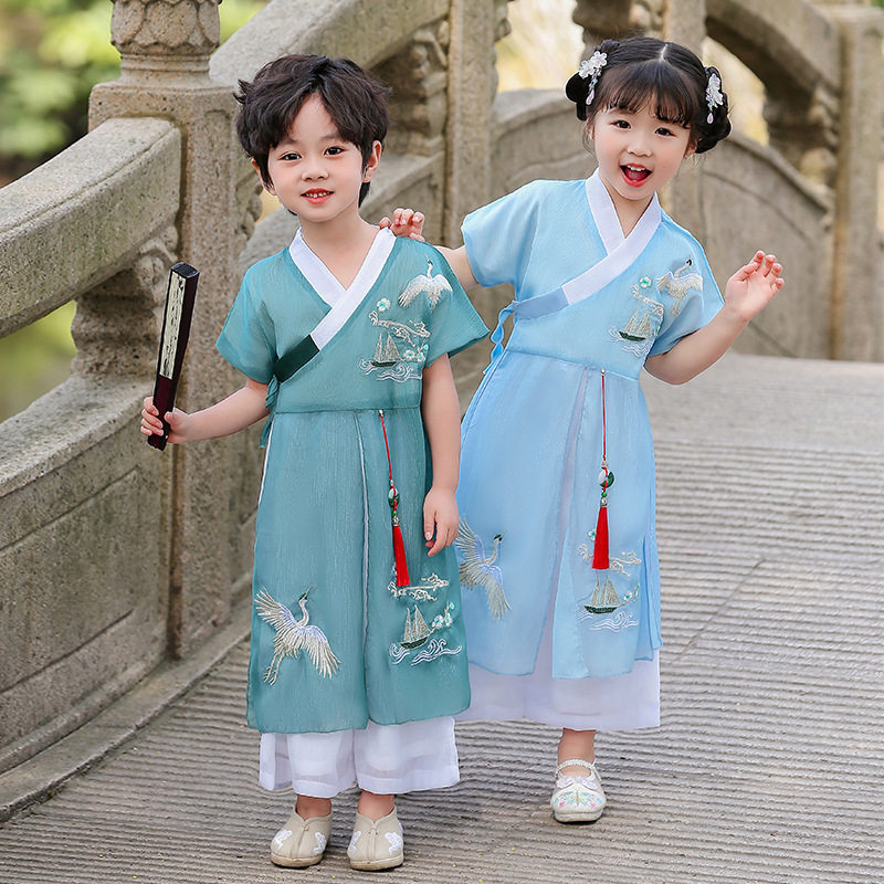 汉服女童夏唐装襦裙中国风儿童