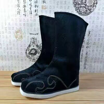 古装汉服鞋长筒防滑演出靴