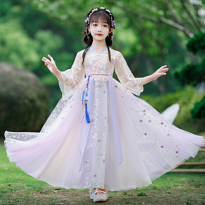 中国风女童汉服中秋节儿童古装
