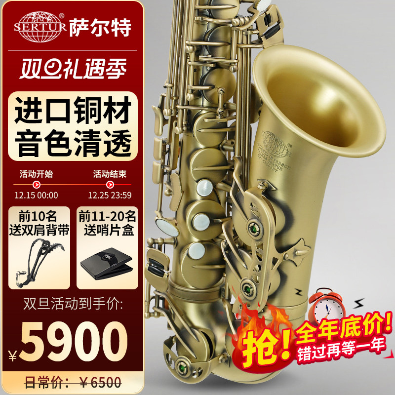 台湾萨尔特中音萨克斯乐器专业演奏初学者降e调SP-6600官方旗舰店