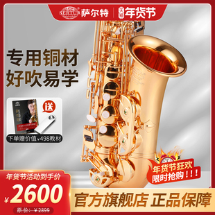 台湾萨尔特中音萨克斯乐器初学者成人降e调专业官方旗舰店SP 6100