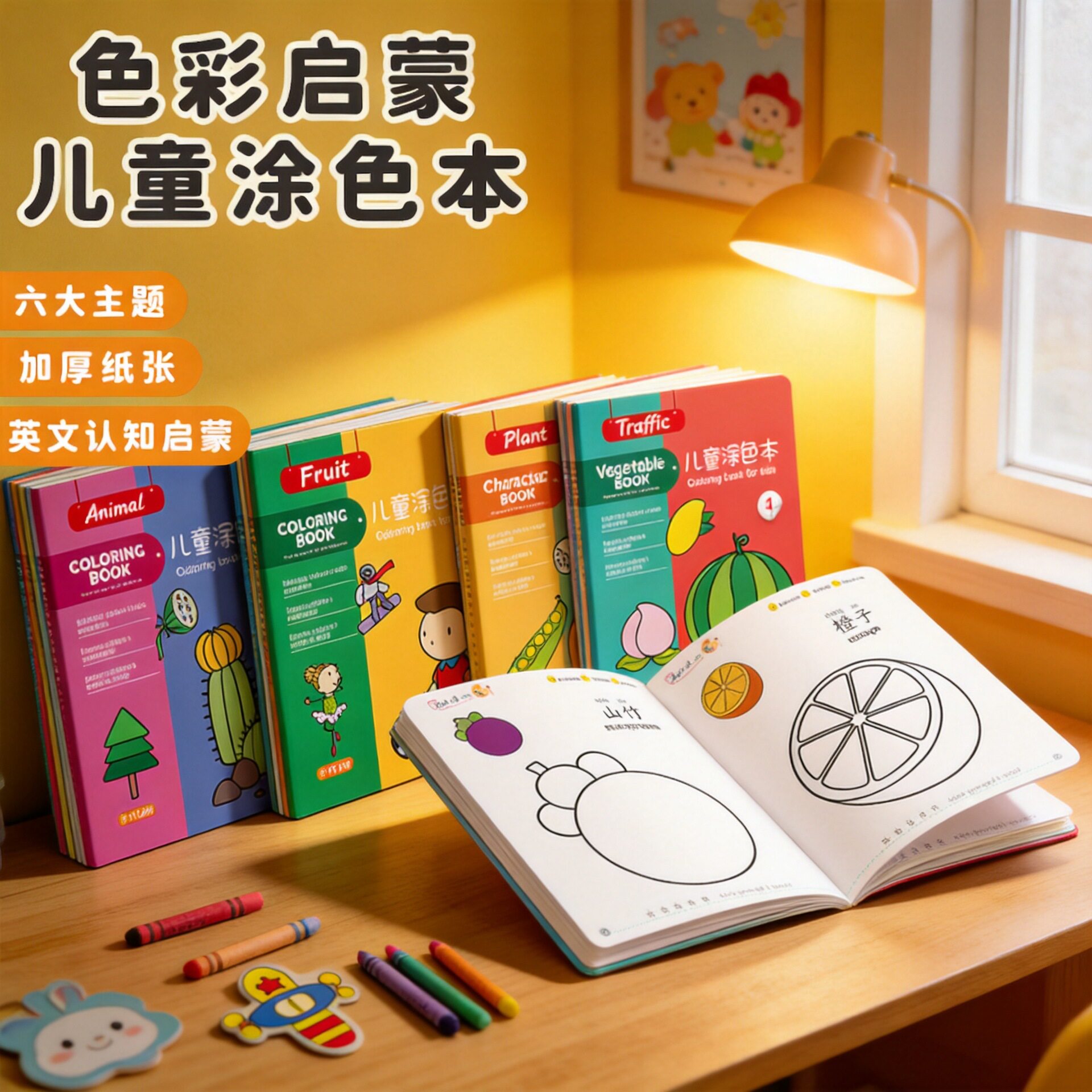 儿童涂色本幼儿绘画启蒙