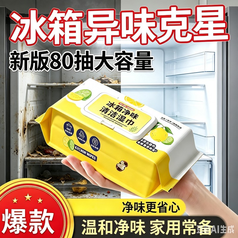 冰箱净味清洁湿巾多用途