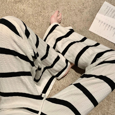 这版型真好看！针织阔腿裤