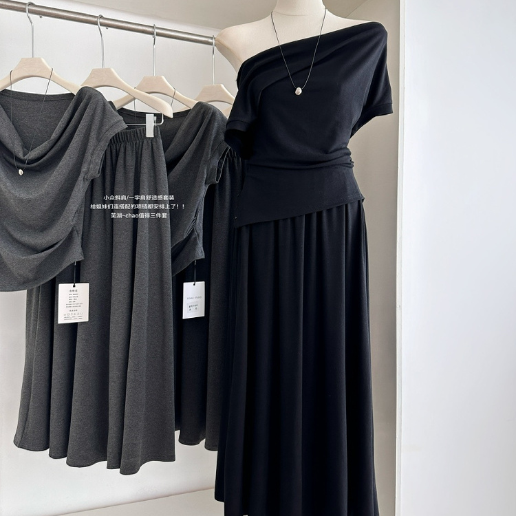 【先用后付】短袖T恤＋高腰半裙