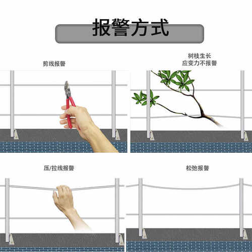 张力式电子围栏系统全套周界入侵拉力值报警控制器围墙防盗电网