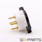 EIZZ特氟龙特富龙铍铜弹片四脚4脚电子管镀金管座 2A3等 适用300B