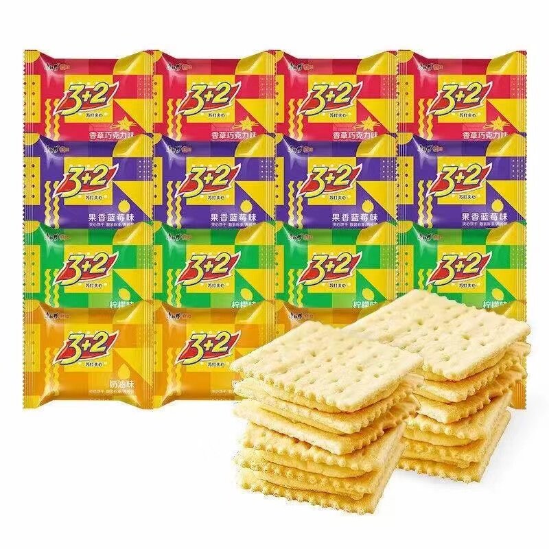 康师傅3加2夹心饼干多口味散装3 2苏打小包装休闲零食小吃