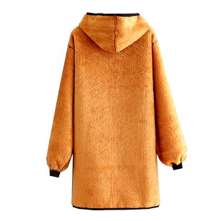 加绒加厚长袖围裙女罩衣家用厨房耐磨保暖上班时尚工作服外套男士