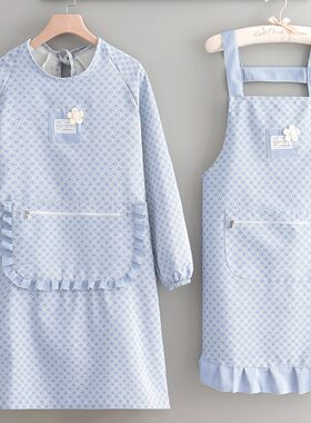 女生围裙厨房家用长袖干活