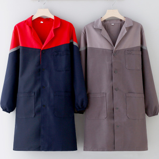 长袖 围裙大褂工作服定制logo印字广告上班干活透气耐磨正穿衣男女