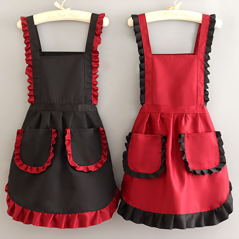 防泼水透气围裙公主风纯色定制印字围腰短女上班工作美甲做饭家用,家庭/个人清洁工具,围裙,淘宝优惠券,粉丝福利购,淘宝优惠卷