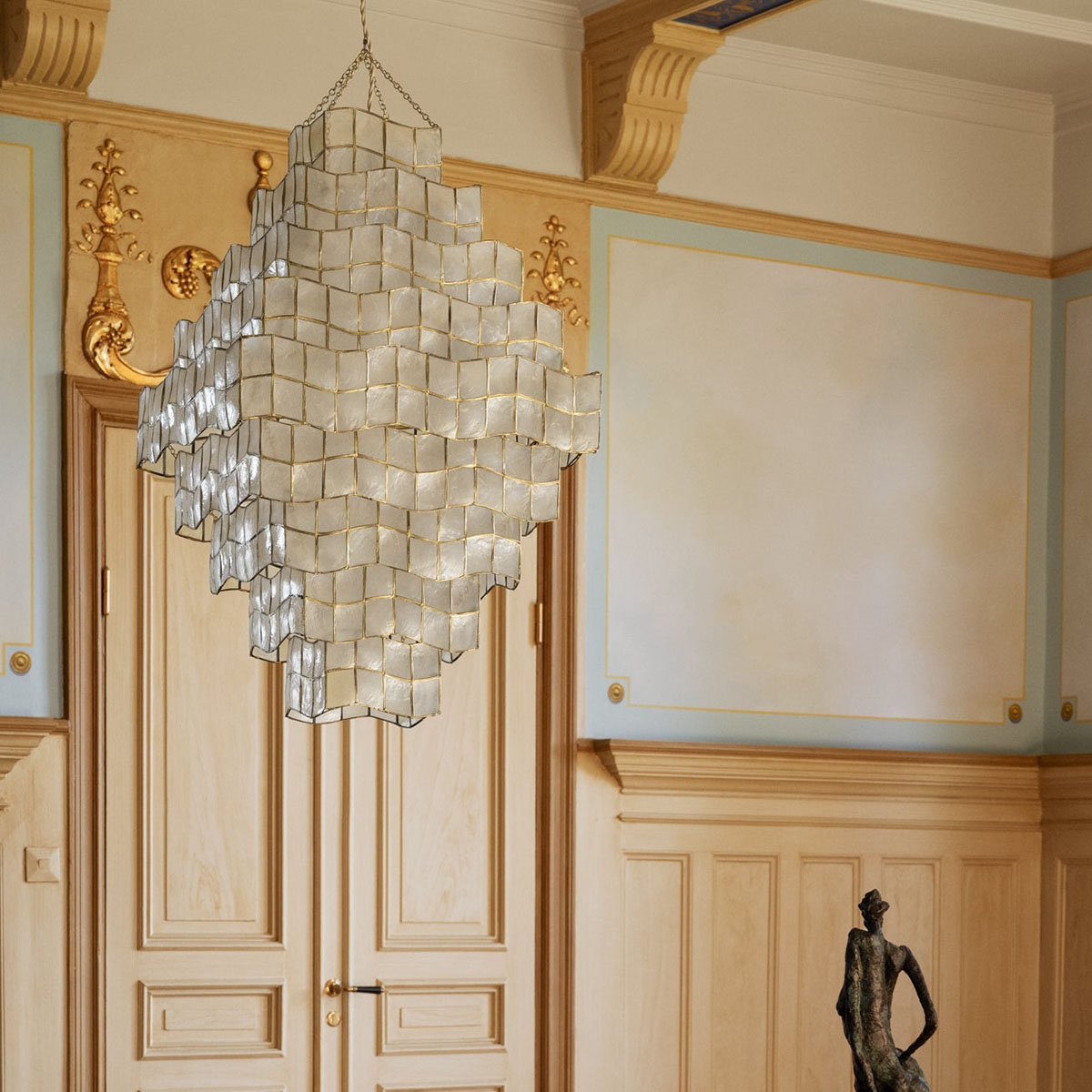 新款圆球贝壳吊灯客厅餐厅卧室现代简约轻奢设计师样板房酒店氛围