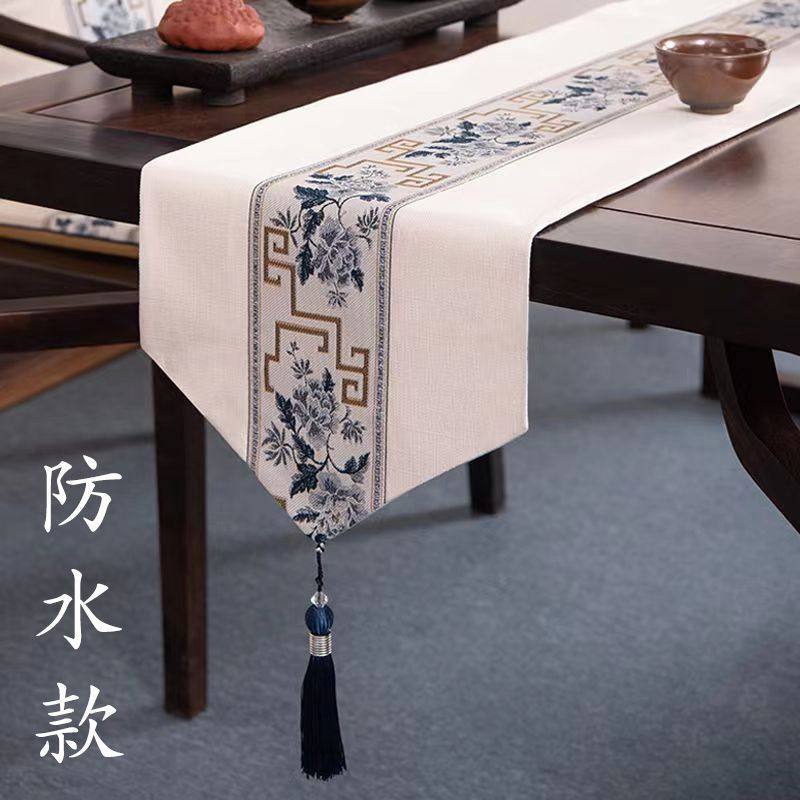 新中式桌旗禅意防水茶席茶台布艺长条茶几桌布茶桌垫布床旗,居家布艺,桌旗,淘宝优惠券,粉丝福利购,淘宝优惠卷
