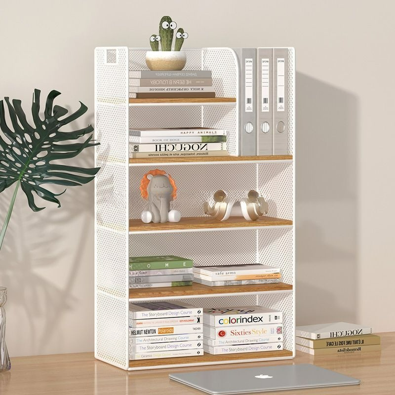 书架桌面置物架简易多层书桌上学生放书架办公室收纳架宿舍整理架