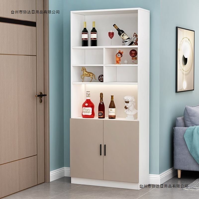 酒柜靠墙展示柜客厅家用隔断酒架现代简约玄关简易实木颗粒板轻奢