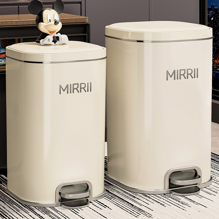垃圾桶家用2025新款客厅厨房大号容量轻奢高档厕所卫生间带盖纸篓