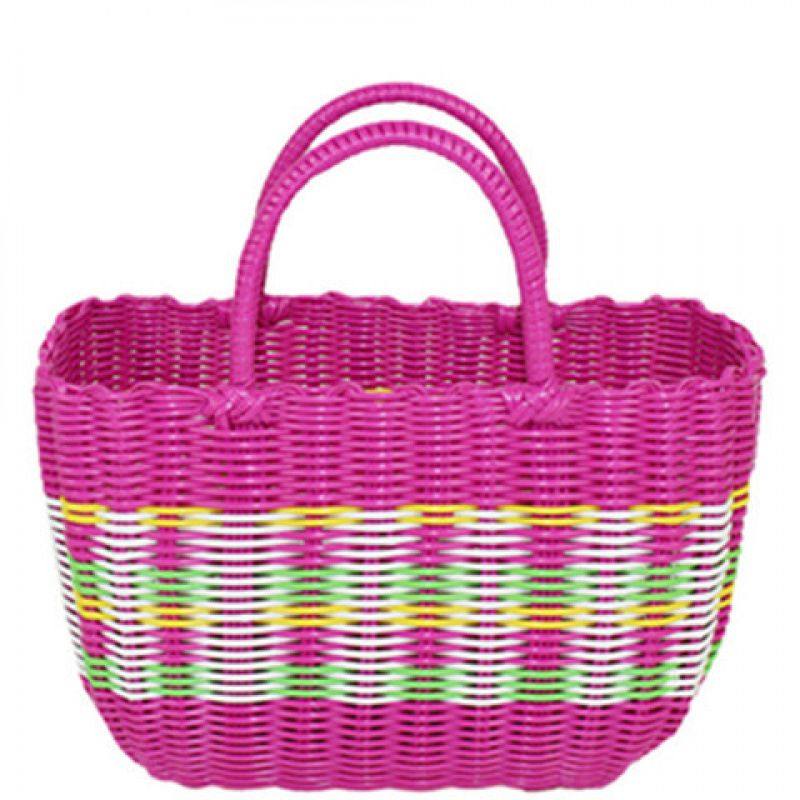 藤编收纳框编织筐塑料购物篮买菜篮子手提篮野餐宠物篮洗浴洗澡篮