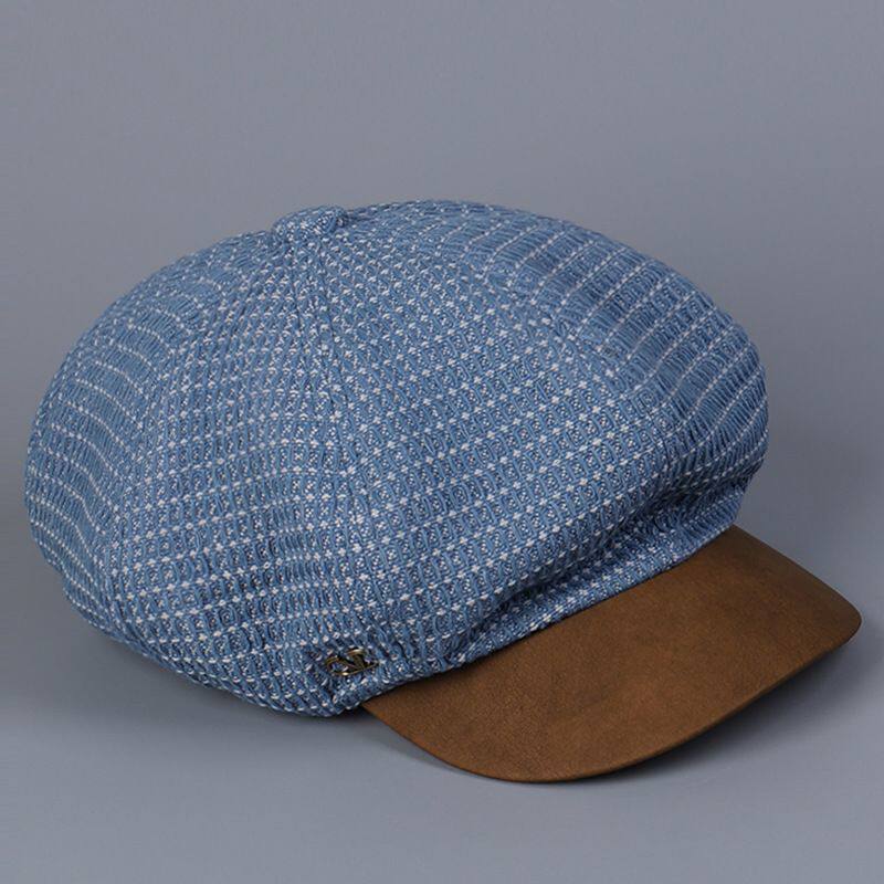 秋季新品学院风休闲牛仔八角帽男女通用雅痞复古报童帽画家帽