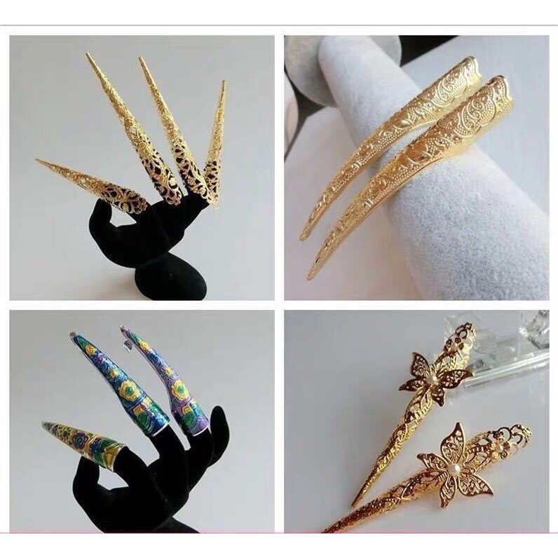 护甲甲套装饰一次性护甲套宫廷古风娘娘手指甲皇后甄嬛传太后表演