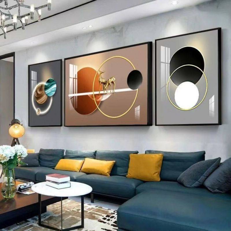 轻奢客厅装饰画沙发背景墙现代简约壁画北欧墙画挂画三联画有框画,家居饰品,现代装饰画,淘宝优惠券,粉丝福利购,淘宝优惠卷