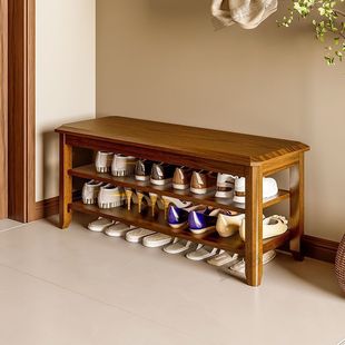 实木换鞋凳家用门口可坐鞋柜坐凳一体入门鞋架穿鞋凳进门整装凳子